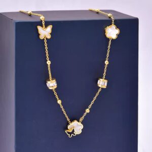 Stainless steel butterfly necklace