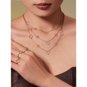 Stainless steel flower necklace