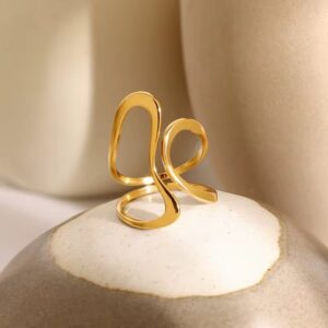Gold Plated 18K Adjustable Rings